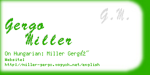 gergo miller business card